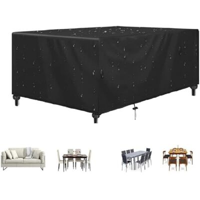 ART Waterdichte beschermhoes voor rotan tuinmeubelen, 220 x 110 x 80 cm, waterdicht, uv-bestendig, scheurvast, van 600D Oxford-stof, voor tuinmeubelen, terras, tafel en stoelen ART Waterdichte beschermhoes voor rotan tuinmeubelen, 220 x 110 x 80 cm, waterdicht, uv-bestendig, scheurvast, van 600D Oxford-stof, voor tuinmeubelen, terras, tafel en stoelen