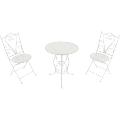 AXI Eloise Bistrotafel en stoel, 2 stoelen, 1 tafel, bistroset voor buiten, gebroken wit, bistrotafel, bistrotafel voor tuin/balkon/terras AXI Eloise Bistrotafel en stoel, 2 stoelen, 1 tafel, bistroset voor buiten, gebroken wit, bistrotafel, bistrotafel voor tuin/balkon/terras
