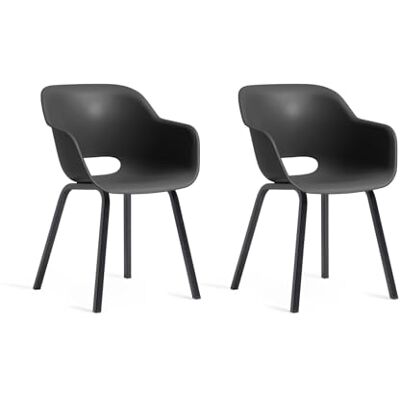 Keter Noa Tuinstoel, 2-delig, 55 x 56,5 x 80 cm, metalen frame, gerecycled kunststof Keter Noa Tuinstoel, 2-delig, 55 x 56,5 x 80 cm, metalen frame, gerecycled kunststof