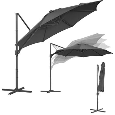 SONGMICS zweefparasol 300 cm UPF 50+ tuinparasol 300 cm SONGMICS zweefparasol 300 cm UPF 50+ tuinparasol 300 cm