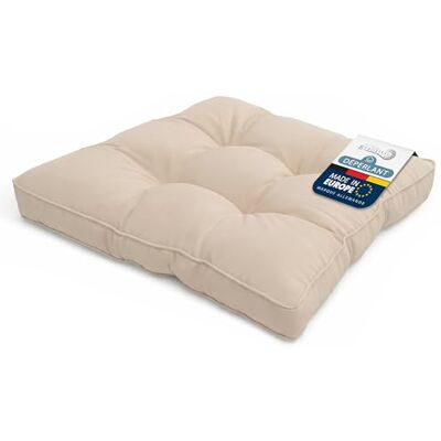 Beautissu Zitkussen voor tuinstoel, 70 x 70 x 10 cm, waterdicht, vuilafstotend en wasbaar, kussen voor tuinmeubelen, buiten, waterafstotend, voor bank, stoel, terras, balkon, naturel Beautissu Zitkussen voor tuinstoel, 70 x 70 x 10 cm, waterdicht, vuilafstotend en wasbaar, kussen voor tuinmeubelen, buiten, waterafstotend, voor bank, stoel, terras, balkon, naturel