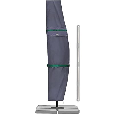 Sekey Beschermhoes voor parasol met stang, afdekhoes voor tuinparasol met ventilatieopeningen, afdekking voor zwengelparasol, 100% polyester, waterdicht, donkergrijs. Sekey Beschermhoes voor parasol met stang, afdekhoes voor tuinparasol met ventilatieopeningen, afdekking voor zwengelparasol, 100% polyester, waterdicht, donkergrijs.