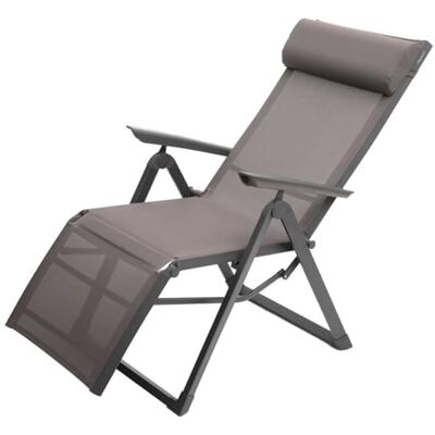HESPERIDE Decima Tuinstoel, kantelbaar, hazelnoot/praline, aluminium, buitenmeubels voor terras, balkon, patio HESPERIDE Decima Tuinstoel, kantelbaar, hazelnoot/praline, aluminium, buitenmeubels voor terras, balkon, patio