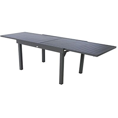 HESPERIDE Hespéride Piazza Tuintafel, uittrekbaar, voor 10 personen, L. 135/270 cm, zwart grafiet HESPERIDE Hespéride Piazza Tuintafel, uittrekbaar, voor 10 personen, L. 135/270 cm, zwart grafiet