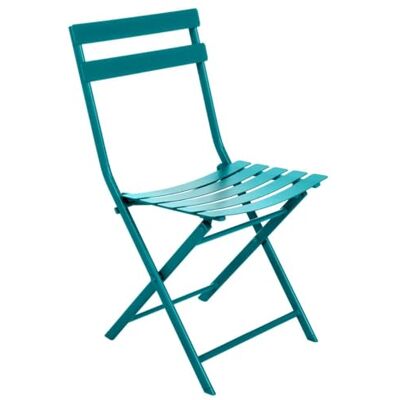 HESPERIDE Hespéride Tuinstoel inklapbaar Greensboro eendenblauw gepoedercoat staal Afmetingen 50 x 42 x 81 cm Opvouwbaar buitenmeubel HESPERIDE Hespéride Tuinstoel inklapbaar Greensboro eendenblauw gepoedercoat staal Afmetingen 50 x 42 x 81 cm Opvouwbaar buitenmeubel