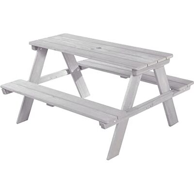 roba Tuinmeubelset voor kinderen, binnen en buiten, van massief hout, grijs, bijzonder stabiel en duurzaam roba Tuinmeubelset voor kinderen, binnen en buiten, van massief hout, grijs, bijzonder stabiel en duurzaam
