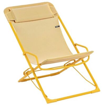 Lafuma Transaswing Batyline Iso Chaise longue oscillante pliante (Jaune Miel-Miel) Lafuma Transaswing Batyline Iso Chaise longue oscillante pliante (Jaune Miel-Miel)