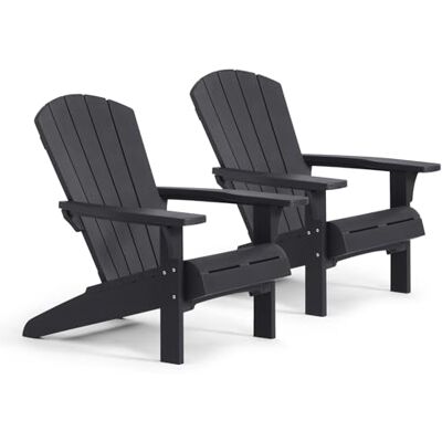 Keter Troy Adirondack Tuinstoel – set van 2 – 81 x 80 x 96,5 cm – grafiet Keter Troy Adirondack Tuinstoel – set van 2 – 81 x 80 x 96,5 cm – grafiet