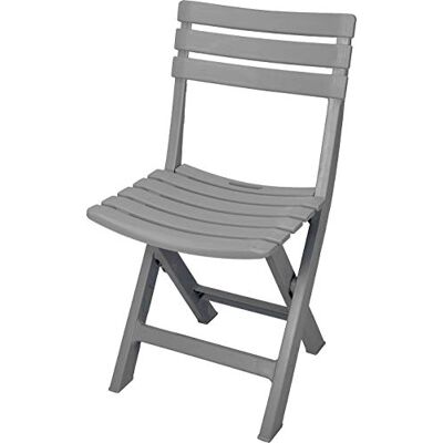 Spetebo Robuuste klapstoel van kunststof lichtgrijs tuinstoelen, bistro, balkon en camping Spetebo Robuuste klapstoel van kunststof lichtgrijs tuinstoelen, bistro, balkon en camping