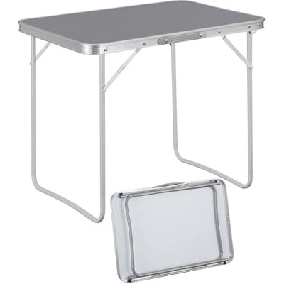 WOLTU Campingtafel CPT8135gr, plooitafel van aluminium en mdf, picknicktafel, opvouwbare tuintafel, serveertafel, bijzettafeltje, draagbaar, voor strand, balkon, 70 x 60 x 50 cm, grijs WOLTU Campingtafel CPT8135gr, plooitafel van aluminium en mdf, picknicktafel, opvouwbare tuintafel, serveertafel, bijzettafeltje, draagbaar, voor strand, balkon, 70 x 60 x 50 cm, grijs