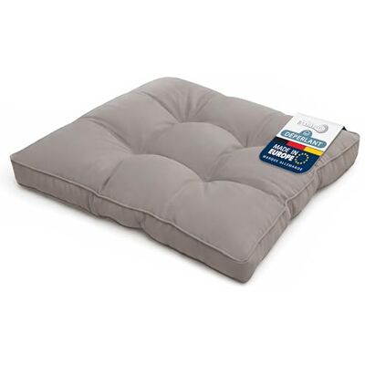 Beautissu Zitkussen voor tuinstoel, 60 x 60 x 10 cm – waterdicht, vuilafstotend en wasbaar – kussen voor tuinmeubelen, buiten, waterafstotend, voor bank, stoel, bank, terras, balkon, lichtgrijs Beautissu Zitkussen voor tuinstoel, 60 x 60 x 10 cm – waterdicht, vuilafstotend en wasbaar – kussen voor tuinmeubelen, buiten, waterafstotend, voor bank, stoel, bank, terras, balkon, lichtgrijs