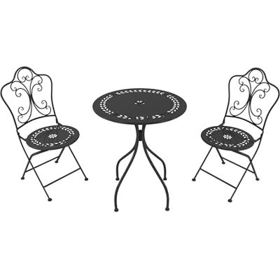 AXI Marilou Bistrotafel en stoel, 2 stoelen, 1 tafel, bistroset voor buiten, romantisch antraciet, bistrotafel, bistrotafel voor tuin/balkon/terras AXI Marilou Bistrotafel en stoel, 2 stoelen, 1 tafel, bistroset voor buiten, romantisch antraciet, bistrotafel, bistrotafel voor tuin/balkon/terras