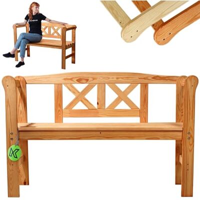 KADAX Tuinbank van houtvezelplaat, 120 x 47 x 81,5 cm, met opbergruimte en rugleuning, weerbestendig, voor tuin en balkon, 119 cm, bruin KADAX Tuinbank van houtvezelplaat, 120 x 47 x 81,5 cm, met opbergruimte en rugleuning, weerbestendig, voor tuin en balkon, 119 cm, bruin