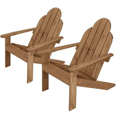 ECD Germany Adirondack tuinstoel, 2 x massief dennenhout, 92,5 x 70 x 89 cm, bruin, met rugleuning en armleuningen, weerbestendig, ergonomische relaxstoel voor balkon, terras ECD Germany Adirondack tuinstoel, 2 x massief dennenhout, 92,5 x 70 x 89 cm, bruin, met rugleuning en armleuningen, weerbestendig, ergonomische relaxstoel voor balkon, terras