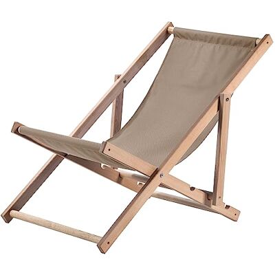 KADAX Ligstoel, inklapbaar, beukenhout, belastbaar tot 120 kg, voor het strand, cappuccino KADAX Ligstoel, inklapbaar, beukenhout, belastbaar tot 120 kg, voor het strand, cappuccino