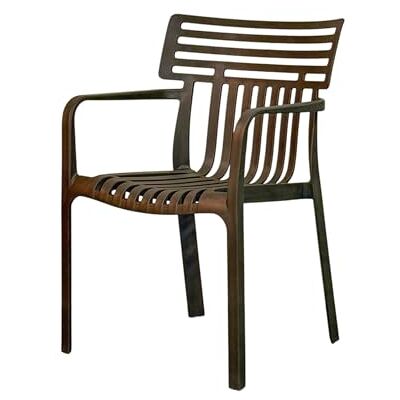 KARAT Sitwell Tuinstoel met armleuningen, designstoel, stapelbaar, weerbestendig en uv-bestendig, belastbaar tot 200 kg (1, zwart) KARAT Sitwell Tuinstoel met armleuningen, designstoel, stapelbaar, weerbestendig en uv-bestendig, belastbaar tot 200 kg (1, zwart)