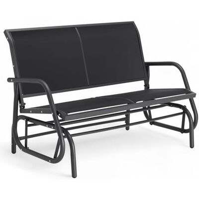 tectake ® Outdoor schommelbank, 2-zits, schommelbank, weerbestendig, belastbaar tot 300 kg, loungemeubels voor tuin, terras en balkon, 121 x 72 x 86,5 cm, zwart tectake ® Outdoor schommelbank, 2-zits, schommelbank, weerbestendig, belastbaar tot 300 kg, loungemeubels voor tuin, terras en balkon, 121 x 72 x 86,5 cm, zwart