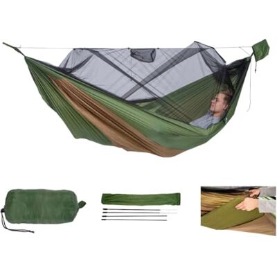 AMAZONAS Adventure Hero XXL Ultralichte muggenhangmat met isolatiematvak slechts 555 g belastbaar tot 150 kg ideaal voor outdoor-avonturen AMAZONAS Adventure Hero XXL Ultralichte muggenhangmat met isolatiematvak slechts 555 g belastbaar tot 150 kg ideaal voor outdoor-avonturen