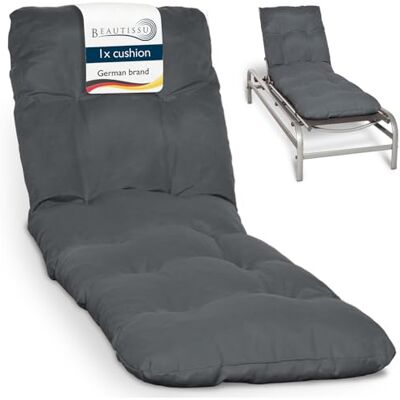 Beautissu Flair RL Tuinkussen Ligstoel Kussen voor Tuin Meubelen Zitkussen 190x60x8 cm Grafiet Grijs Tuinkussens in Matraskussen Kwaliteit 190x60cm 8cm anthracite confortable matelas transat extérieur pour lot Flair RL Beautissu Flair RL Tuinkussen Ligstoel Kussen voor Tuin Meubelen Zitkussen 190x60x8 cm Grafiet Grijs Tuinkussens in Matraskussen Kwaliteit 190x60cm 8cm anthracite confortable matelas transat extérieur pour lot Flair RL