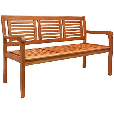 Casaria Tuinbank van hout, eucalyptus, pre-olie, 3-zits, terras, buiten Casaria Tuinbank van hout, eucalyptus, pre-olie, 3-zits, terras, buiten
