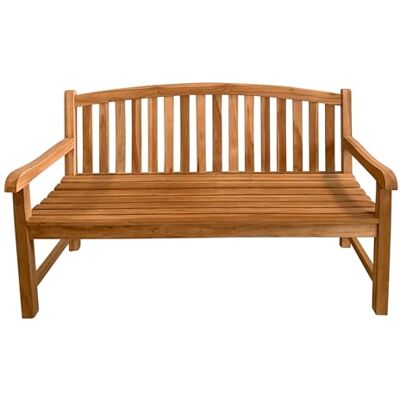 AXI Suki Tuinbank van teakhout, bruin, zitting met armleuningen en rugleuning, voor 3 personen, voor park/terras, 150 x 63 x 95 cm AXI Suki Tuinbank van teakhout, bruin, zitting met armleuningen en rugleuning, voor 3 personen, voor park/terras, 150 x 63 x 95 cm