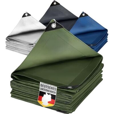 KARAT Afdekzeil, 140 g/m², waterdicht, 2 x 3 m, antraciet, multifunctioneel dekzeil voor bescherming tegen weersinvloeden, ideaal voor de tuin, uv-bestendig, aan beide zijden gecoat, waterdicht en KARAT Afdekzeil, 140 g/m², waterdicht, 2 x 3 m, antraciet, multifunctioneel dekzeil voor bescherming tegen weersinvloeden, ideaal voor de tuin, uv-bestendig, aan beide zijden gecoat, waterdicht en