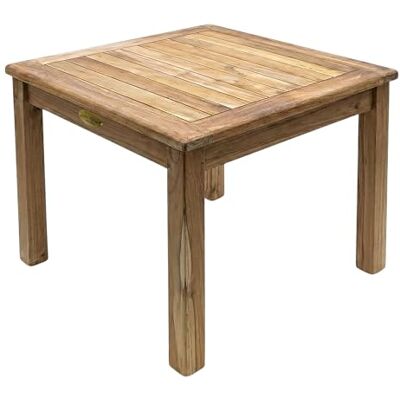 Spetebo Bijzettafel teakhout, 50 cm, onbehandeld, kleine tuintafel van massief hout, tafel voor tuin, terras, balkon, planten, decoratieve bloemen Spetebo Bijzettafel teakhout, 50 cm, onbehandeld, kleine tuintafel van massief hout, tafel voor tuin, terras, balkon, planten, decoratieve bloemen