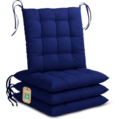 Lavea ® Set van 4 stoelkussens, 40 x 40 cm, marineblauw Stoelkussens met bevestigingen, wasbaar en comfortabel, voor binnen, keuken, tuin, balkon en terras Lavea ® Set van 4 stoelkussens, 40 x 40 cm, marineblauw Stoelkussens met bevestigingen, wasbaar en comfortabel, voor binnen, keuken, tuin, balkon en terras