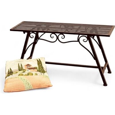 DanDiBo San Marco Tuinbank van metaal, weerbestendig, 83 cm, met ornamenten Cucciu S, robuuste ijzeren bank in antiek design, ideaal voor tuin, terras en balkon DanDiBo San Marco Tuinbank van metaal, weerbestendig, 83 cm, met ornamenten Cucciu S, robuuste ijzeren bank in antiek design, ideaal voor tuin, terras en balkon