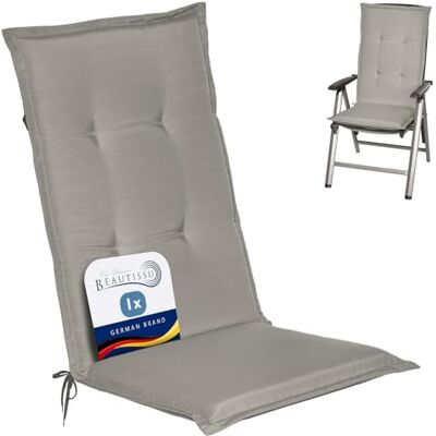 Beautissu Hoge rugleuning kussen voor tuinstoel buiten zitstoel Beautissu Hoge rugleuning kussen voor tuinstoel buiten zitstoel