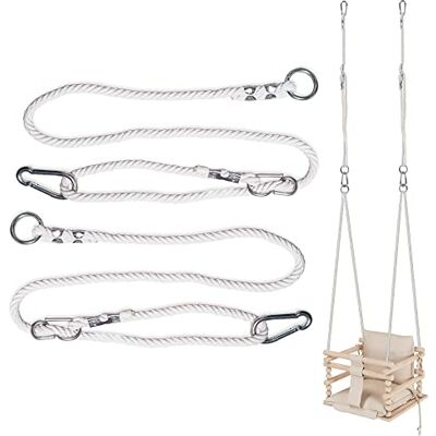 MAMOI ® Schommeltouw 50 kg, 2 x schommelverlenging met metalen karabijnhaak, natuurlijk touw 100% eco, gemaakt in de EU MAMOI ® Schommeltouw 50 kg, 2 x schommelverlenging met metalen karabijnhaak, natuurlijk touw 100% eco, gemaakt in de EU