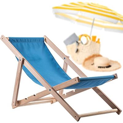 KADAX Inklapbare ligstoel van massief beukenhout, verstelbaar, voor ontspanning aan zee, balkon, terras en tuin (blauw) KADAX Inklapbare ligstoel van massief beukenhout, verstelbaar, voor ontspanning aan zee, balkon, terras en tuin (blauw)