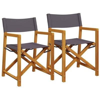 vidaXL Regisseursstoelen 2 st opvouwbare stof donkergrijs vidaXL Regisseursstoelen 2 st opvouwbare stof donkergrijs