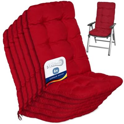 Beautissu Kussen voor buiten, tuin, set van 6 stoelkussens voor stoel Beautissu Kussen voor buiten, tuin, set van 6 stoelkussens voor stoel