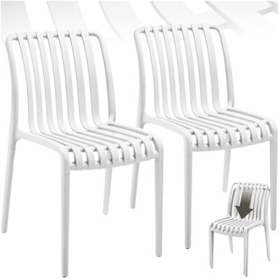 tectake ® Set van 2 tuinstoelen Voor tuintafel buiten of camping Stapelbaar Tuin, terras of balkon Weer- en uv-bestendig Crème tectake ® Set van 2 tuinstoelen Voor tuintafel buiten of camping Stapelbaar Tuin, terras of balkon Weer- en uv-bestendig Crème