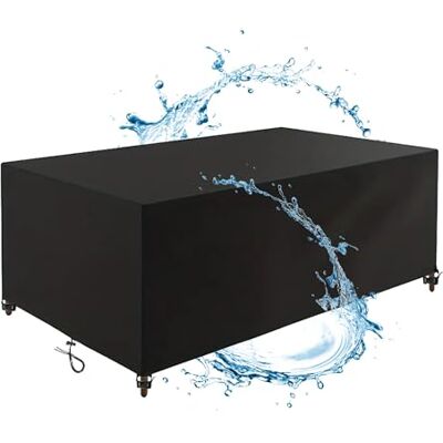 OUZUIU Winterhoes voor tuinmeubelen, UV-bescherming, 225 x 140 x 95 cm (l x b x h), 420D Oxford-stof, rechthoekig, regenbescherming, voor tuinmeubelen, bank, tafel OUZUIU Winterhoes voor tuinmeubelen, UV-bescherming, 225 x 140 x 95 cm (l x b x h), 420D Oxford-stof, rechthoekig, regenbescherming, voor tuinmeubelen, bank, tafel