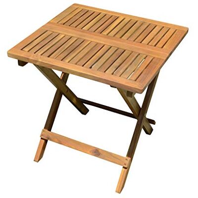 Spetebo Tuintafel, inklapbaar, eucalyptushout, 50 x 50 cm, voor bistro of tuin Spetebo Tuintafel, inklapbaar, eucalyptushout, 50 x 50 cm, voor bistro of tuin