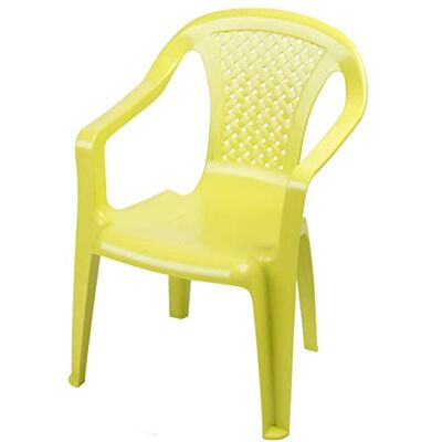 Spetebo Tuinstoel voor kinderen van kunststof, limoengroen, stapelbaar, robuust, eendelig voor peuters, speelmeubels voor buiten Spetebo Tuinstoel voor kinderen van kunststof, limoengroen, stapelbaar, robuust, eendelig voor peuters, speelmeubels voor buiten