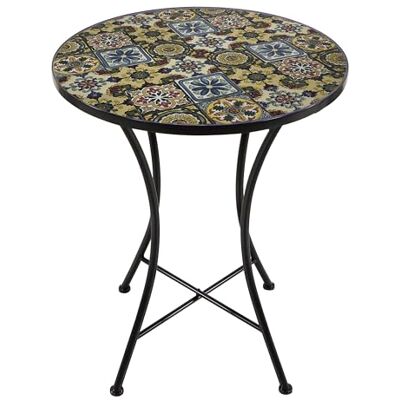 AXI Amélie Bistrotafel, mozaïek, Yellow Breeze, bijzettafel voor buiten, voor tuin/balkon/terras, 60 x 60 x 75 cm AXI Amélie Bistrotafel, mozaïek, Yellow Breeze, bijzettafel voor buiten, voor tuin/balkon/terras, 60 x 60 x 75 cm