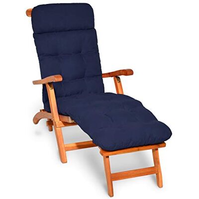 Beautissu Deckchair Kussen Flair DC 200x50x8 cm Ligstoelkussen Donker Blauw Matraskussen voor Hangmatten en tuin-/terrasstoelen Beautissu Deckchair Kussen Flair DC 200x50x8 cm Ligstoelkussen Donker Blauw Matraskussen voor Hangmatten en tuin-/terrasstoelen