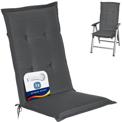 Beautissu Hoge rugleuning kussen voor tuinstoel buiten zitstoel Beautissu Hoge rugleuning kussen voor tuinstoel buiten zitstoel