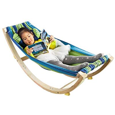 SoBuy Schommelstoel voor kinderen, hangmat voor kinderen, schommelstoel voor kinderen, schommelstoel, voor kinderkamer, terras, woonkamer, tuin, 124 x 36 x 45 cm, KMB16-J SoBuy Schommelstoel voor kinderen, hangmat voor kinderen, schommelstoel voor kinderen, schommelstoel, voor kinderkamer, terras, woonkamer, tuin, 124 x 36 x 45 cm, KMB16-J