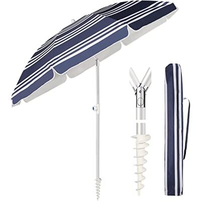 Sekey Parasol voor balkon, 200 cm, met hoes, strandparasol voor tuin, terras en balkon, hellingshoek en hoogte verstelbaar, uv-bescherming UPF50+, GRS Sekey Parasol voor balkon, 200 cm, met hoes, strandparasol voor tuin, terras en balkon, hellingshoek en hoogte verstelbaar, uv-bescherming UPF50+, GRS