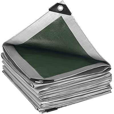 WOLTU GZ1211grg01 Afdekzeil van polyetheen, 280 g/m², voor zwembad, waterdichte afdekking, water- en scheurbestendig dekzeil, 2 x 3 m, grijs/groen WOLTU GZ1211grg01 Afdekzeil van polyetheen, 280 g/m², voor zwembad, waterdichte afdekking, water- en scheurbestendig dekzeil, 2 x 3 m, grijs/groen
