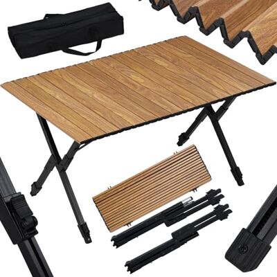 WOLTU Opvouwbare campingtafel van aluminium, licht, draagbaar, kleine Kleine tuintafel, gemakkelijk mee te nemen, met opbergtas, 50 kg belasting, balkontafel, tuin WOLTU Opvouwbare campingtafel van aluminium, licht, draagbaar, kleine Kleine tuintafel, gemakkelijk mee te nemen, met opbergtas, 50 kg belasting, balkontafel, tuin