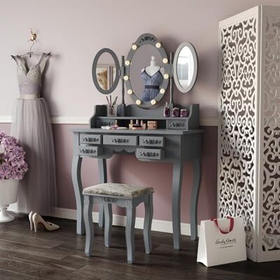 Vicco Kaptafel "Diana", grijs, 90 cm Vicco Kaptafel "Diana", grijs, 90 cm