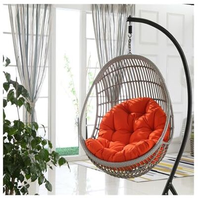 QLXYYFC Dikke waterdichte hangmand stoelkussen, hangmat, schommel, patio stoelkussen, zacht eivormig, voor binnen en buiten (kleur: oranje, maat: 90 x 120 cm QLXYYFC Dikke waterdichte hangmand stoelkussen, hangmat, schommel, patio stoelkussen, zacht eivormig, voor binnen en buiten (kleur: oranje, maat: 90 x 120 cm