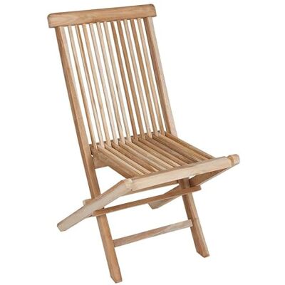 Spetebo Exclusiv Vouwstoel van natuurlijk teakhout, 90 x 50 cm, van onbehandeld hout, tuinstoel, balkon, terras, opvouwbaar Spetebo Exclusiv Vouwstoel van natuurlijk teakhout, 90 x 50 cm, van onbehandeld hout, tuinstoel, balkon, terras, opvouwbaar