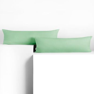 DecoKing Set van 2 kussenslopen, 40 x 145 cm, jersey, 100% gekamd katoen, ritssluiting, mint Amber DecoKing Set van 2 kussenslopen, 40 x 145 cm, jersey, 100% gekamd katoen, ritssluiting, mint Amber