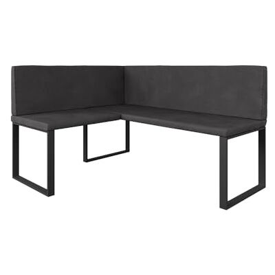 Vicco Hoekbank "Ravon", antraciet, 120 x 150 cm, geschikt als eetkamerbank voor keukens en eetruimtes Vicco Hoekbank "Ravon", antraciet, 120 x 150 cm, geschikt als eetkamerbank voor keukens en eetruimtes